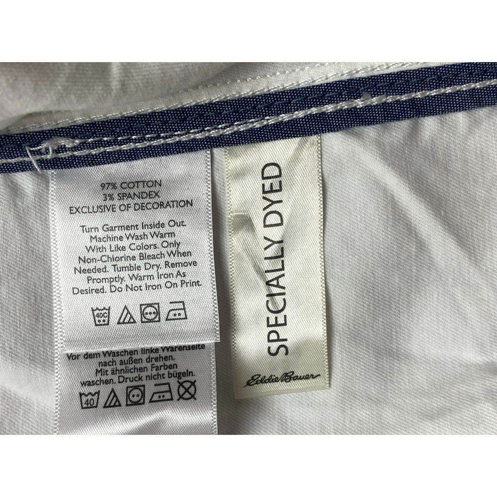 Eddie Bauer Jacket Womens 10 Small White Legend Wash Stretch Buttons Spandex NWT - Picture 9 of 15